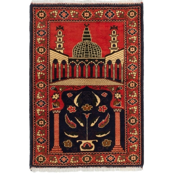 ECARPETGALLERY Hand-knotted Finest Kargahi Dark Copper Wool Rug - 2'10 x 4'1