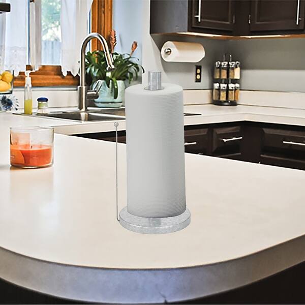 Shop Mind Reader Galvanized Paper Towel Holder Countertop Silver