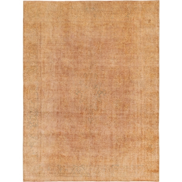 Hand Knotted Ultra Vintage Wool Area Rug - 9' 8 x 12' 8