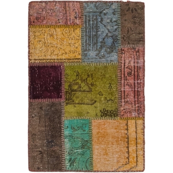 Hand Knotted Ultra Vintage Wool Area Rug - 2' x 3' 2