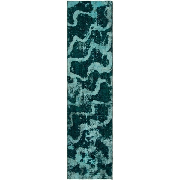 Hand Knotted Ultra Vintage Wool Runner Rug - 2' 4 x 10'