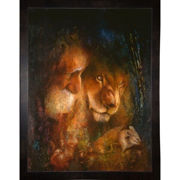 The Lion And The Mouse-DENLUN16449 Print 31.25"x23.75" by Denton Lund