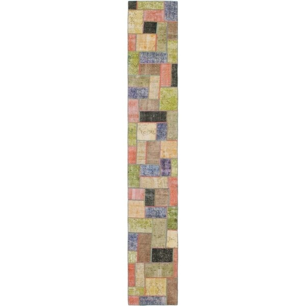 Hand Knotted Ultra Vintage Wool Runner Rug - 2' 6 x 17'