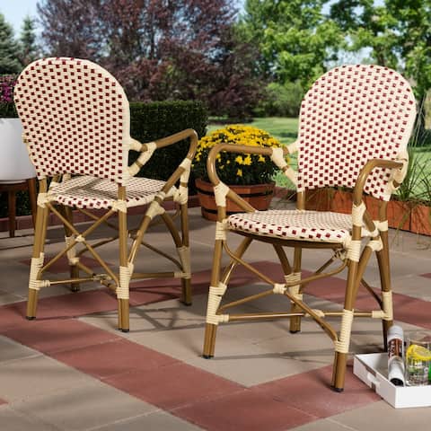 Indoor and Outdoor Stackable Dining Chair 2-Piece Set by Baxton Studio