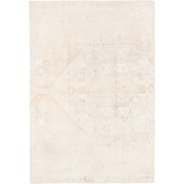 Hand Knotted Ultra Vintage Wool Area Rug - 4' 3 x 6'