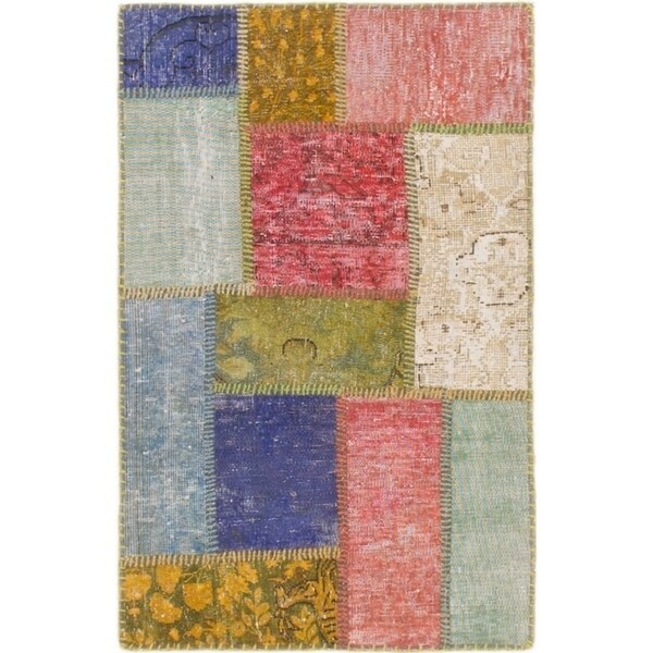 Hand Knotted Ultra Vintage Wool Area Rug - 2' x 3' 2