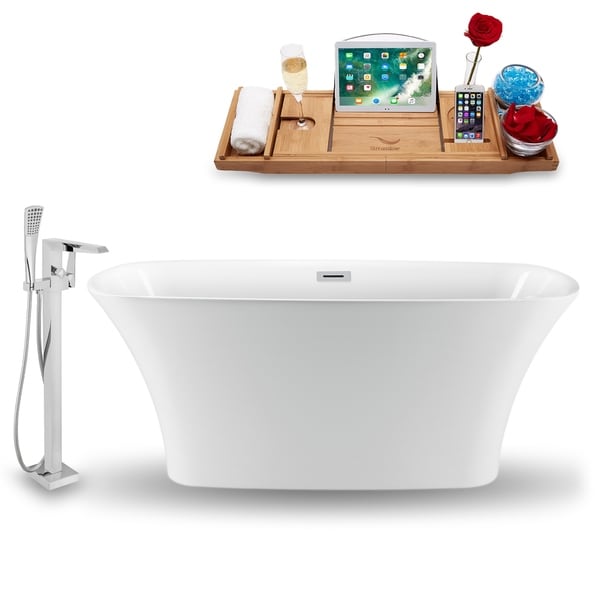 Tub, Faucet and Tray Set Streamline 70" Freestanding NH1320-100