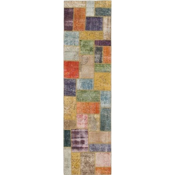 Hand Knotted Ultra Vintage Wool Runner Rug - 2' 8 x 9' 9