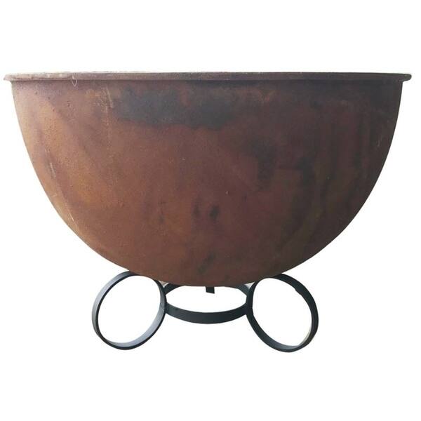 Shop Deeco Karoo Rustic Patina Cast Iron 28 Inch Fire Pit Free