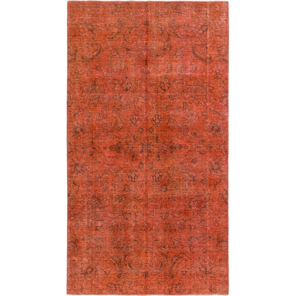 Hand Knotted Ultra Vintage Wool Area Rug - 4' 9 x 8' 7