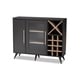 preview thumbnail 3 of 16, Mid-Century Wine Cabinet by Baxton Studio Grey