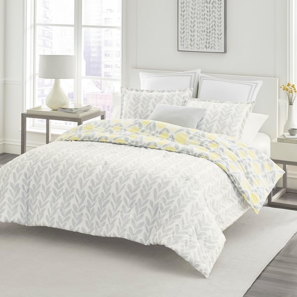 Shop Laura Ashley Serena Yellow Duvet Cover Set On Sale Free