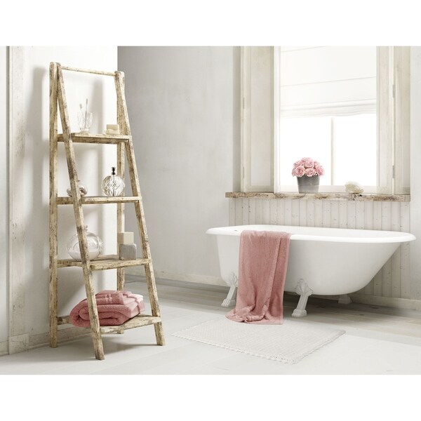 Laura Ashley Reversible Crochet Beaded 17 in. x 24 in. Bath Rug - 17 in. x 24 in.