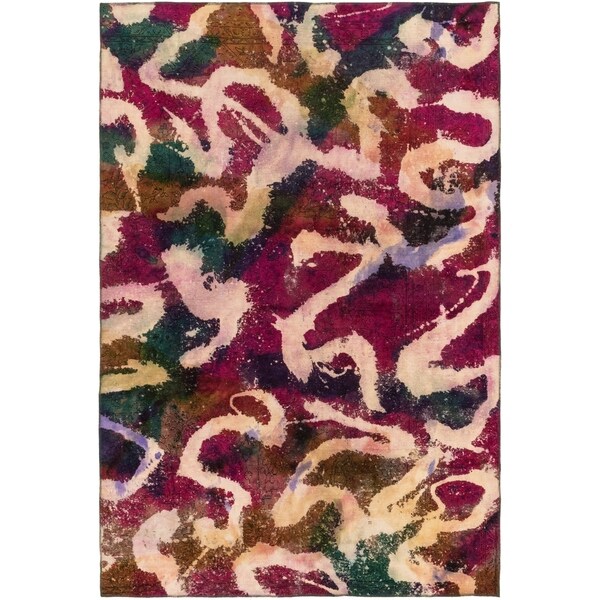 Hand Knotted Ultra Vintage Wool Area Rug - Multi - 7' 2 x 10' 7