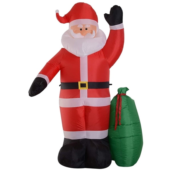 Shop HOMCOM 8FT Outdoor Santa Claus Christmas Holiday Inflatable ...