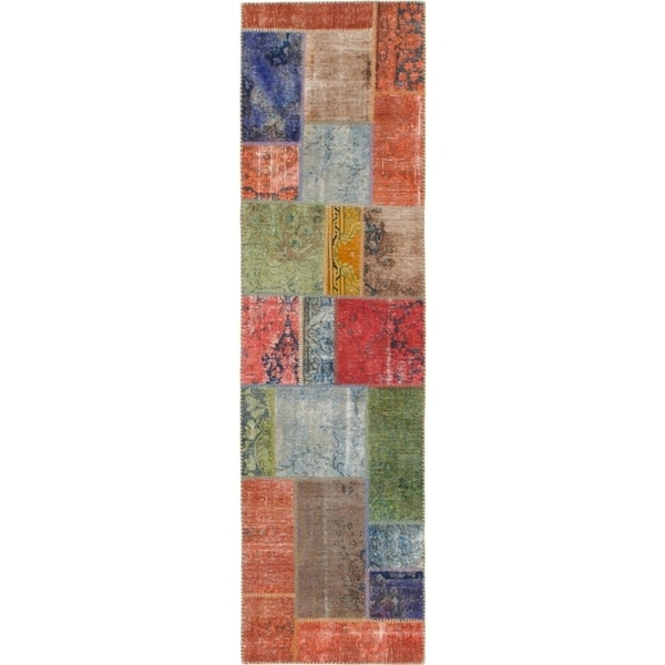 Hand Knotted Ultra Vintage Wool Runner Rug - 2' 7 x 9' 5