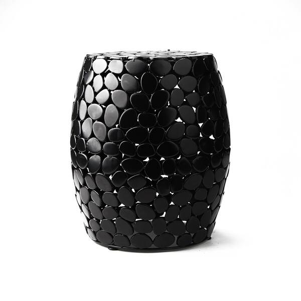 Shop Mind Reader Black Metal Garden Stool Overstock 24086014