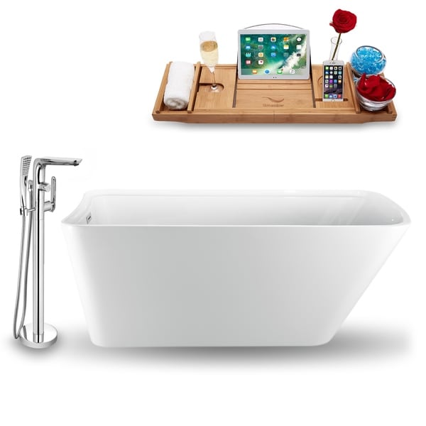 Tub, Faucet and Tray Set Streamline 70" Freestanding NH1200-120