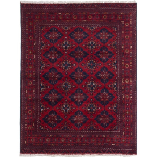 ECARPETGALLERY Hand-knotted Finest Khal Mohammadi Red Wool Rug - 5'0 x 6'6