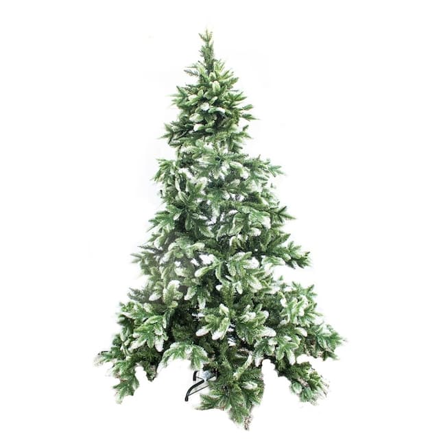 ALEKO Artificial Christmas Tree with Snow Dusted Tips 6 Foot