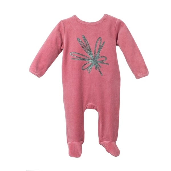Baby Clothes Bow design Sleep N Play Footie Coverall Romper Boy or Girl Unisex Long Sleeve
