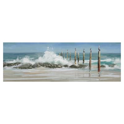 Masterpiece Art Gallery Perched by the Sea Pelicans by Studio Arts Canvas Art Print