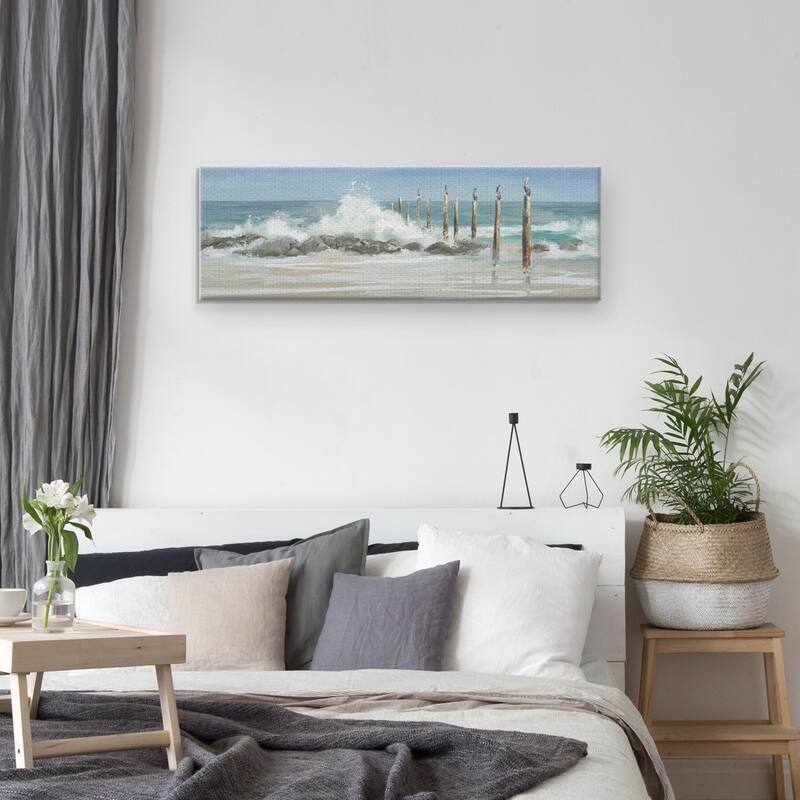 Masterpiece Art Gallery Perched by the Sea Pelicans by Studio Arts Canvas Art Print