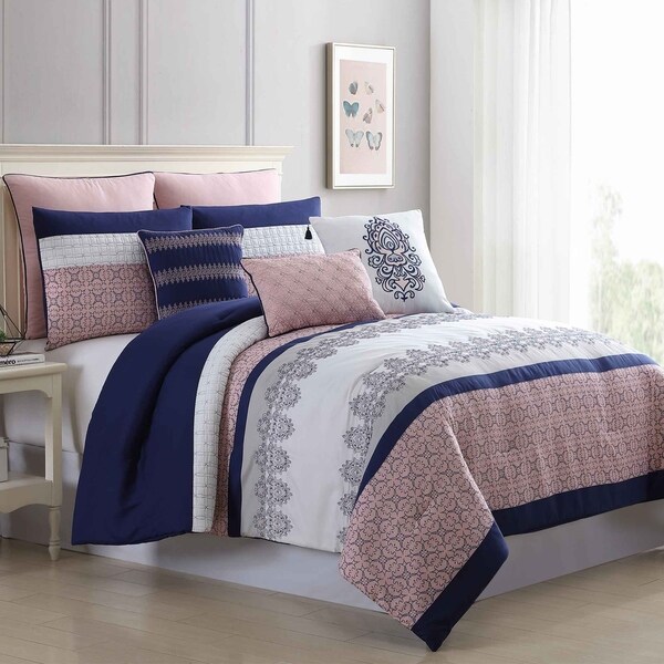 Amrapur Overseas 8-Piece Embroidered Tasha Comforter Set