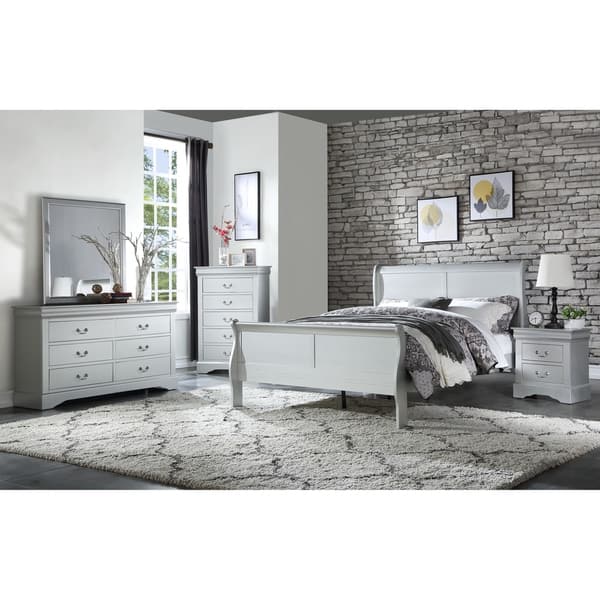 Louis Philippe Queen Size Bedroom Set - White