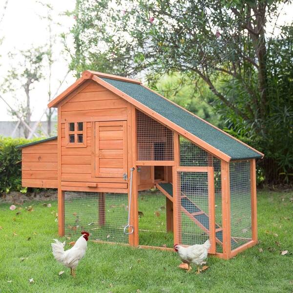 Shop Kinbor 46 Wooden Chicken Coop Hen House Poultry Cage With