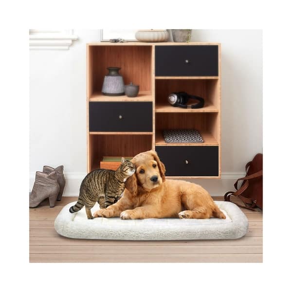 Shop Fluffy Paws Foldable Soft Fleece Pet Crate Bed Mat With