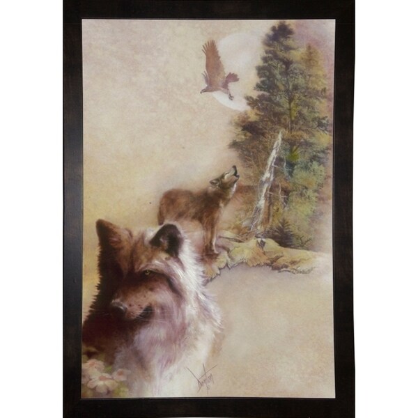 Song Of The White Wolf-DENLUN64527 Print 23.5"x15.75" by Denton Lund