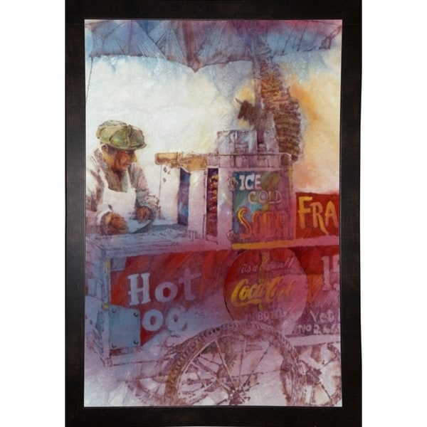 Hot Dog Vendor-DENLUN64548 Print 24"x16" by Denton Lund