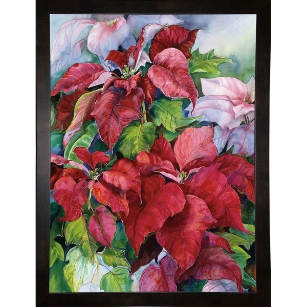 Pointesettia-JOAPOR2180 Print 17"x12.5" by Joanne Porter