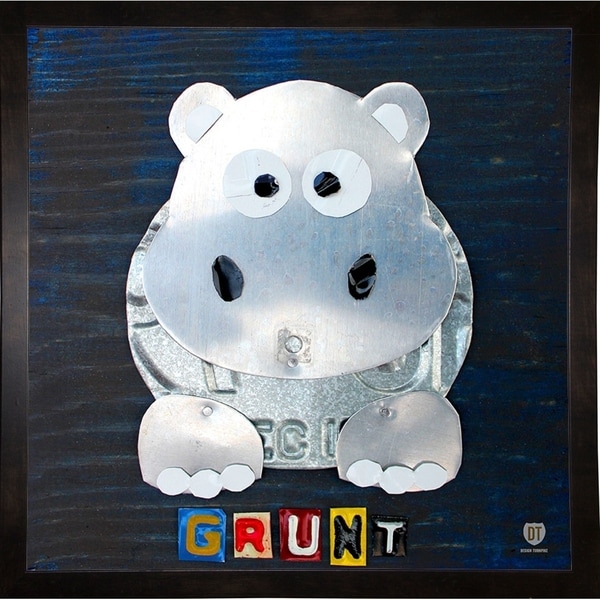grunt the hippo-DAVBOW112175 Print 12"x12" by Design Turnpike