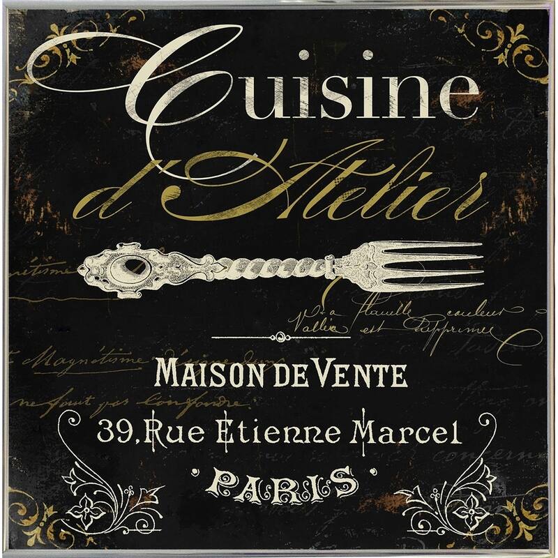 La Cuisine I-COLBAK138156 Print 24"x24" by Color Bakery - metal frame silver