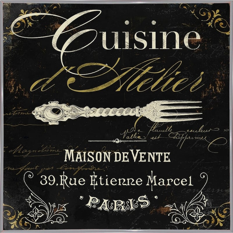 La Cuisine I-COLBAK138156 Print 24"x24" by Color Bakery - metal frame white