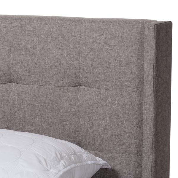 Contemporary Tufted Fabric Bed by Baxton Studio On Sale Bed