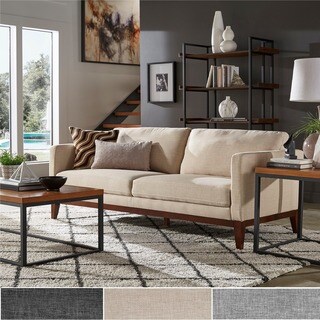 Carson Carrington Siauliai Linen Upholstered Sofa and Loveseat