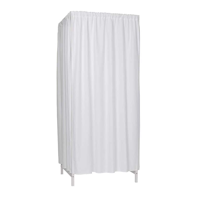 Don't Look At Me - Portable Changing Room Divider - White Frame with White Fabric