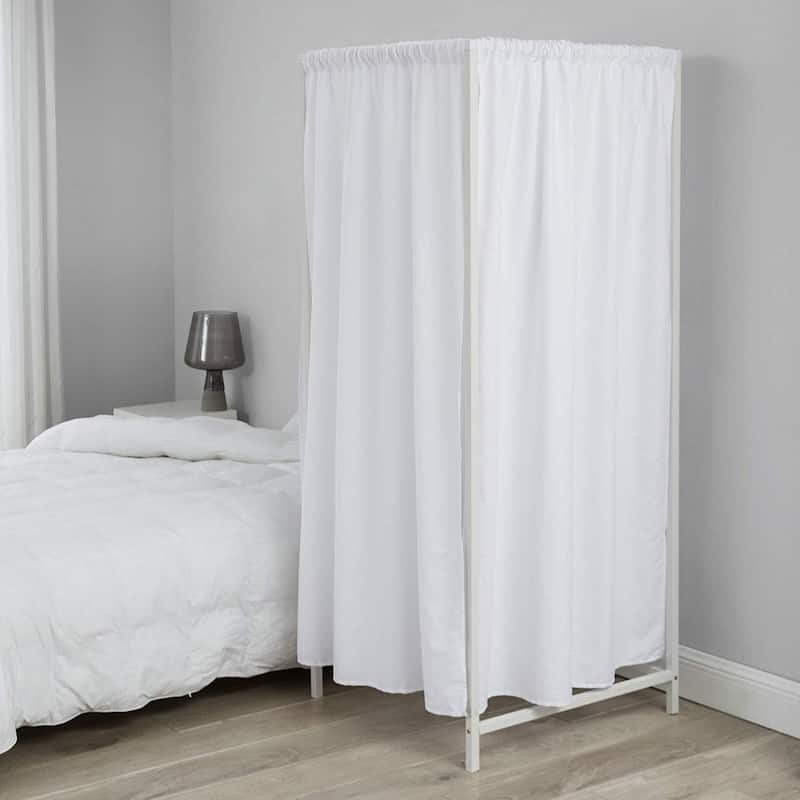 Don't Look At Me - Portable Changing Room Divider - White Frame with White Fabric