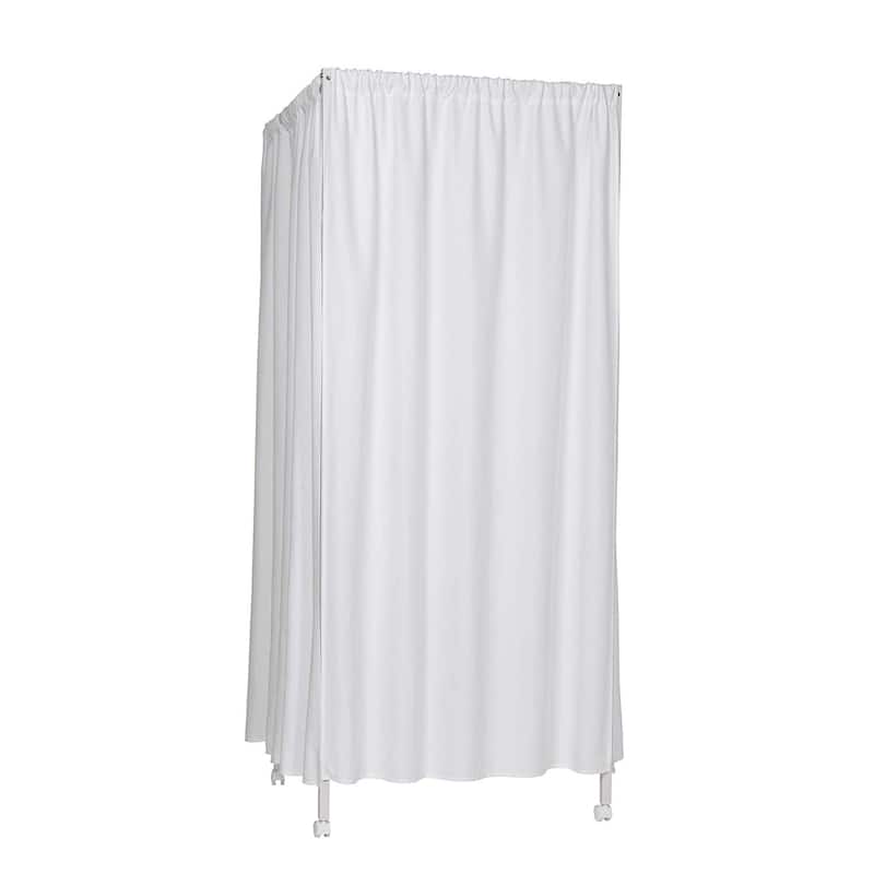 Don't Look At Me - Portable Changing Room Divider - White Frame with White Fabric