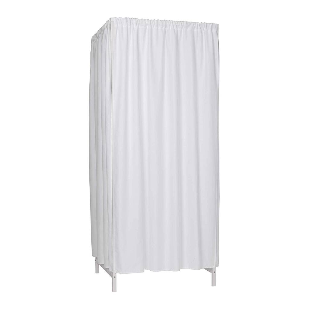 Don't Look At Me - Portable Changing Room Divider - White Frame with White Fabric