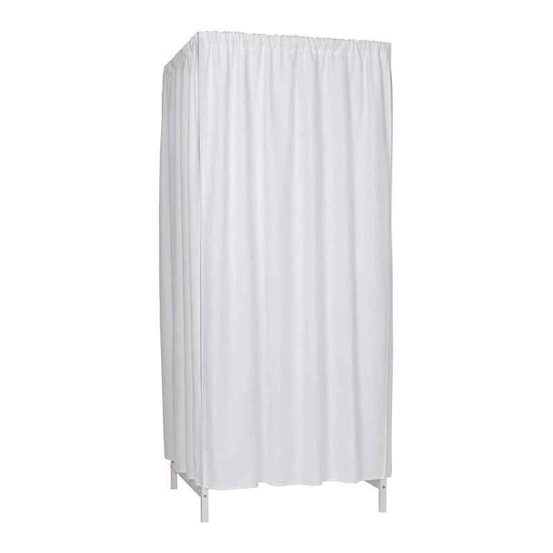 Don't Look At Me - Portable Changing Room Divider - White Frame with White Fabric