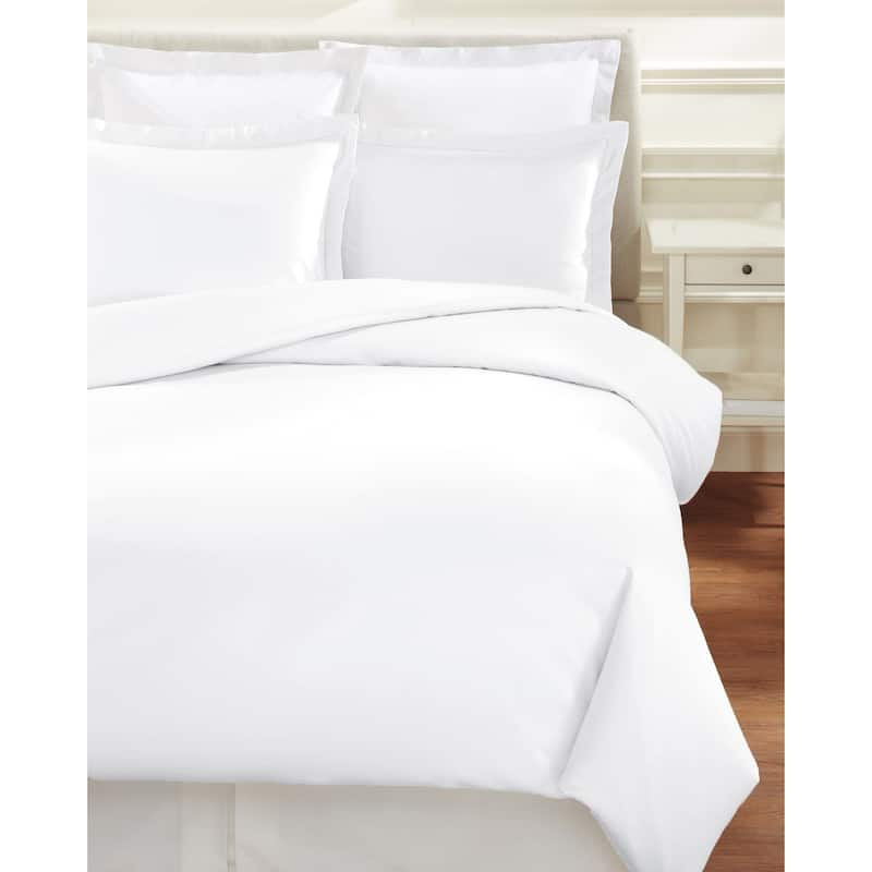 Home Sweet Home Collection 600 Thread Count Cotton Hemstitch Duvet Set - White - Queen/Full - Queen/Full - 3 Piece