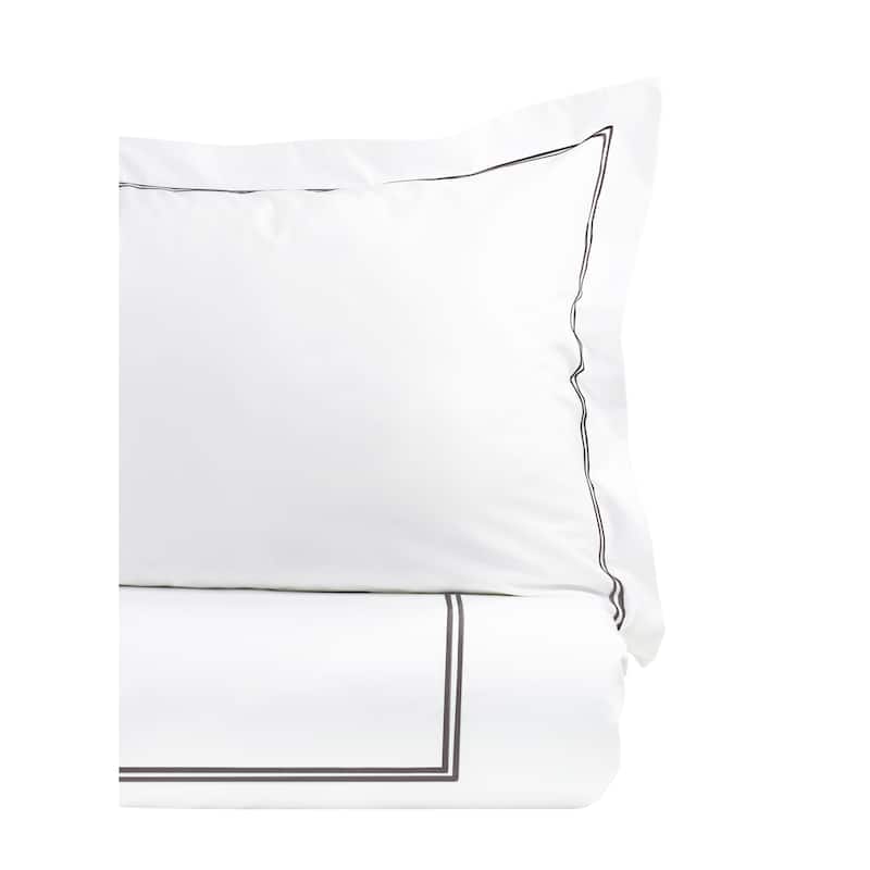 Home Sweet Home Collection Cotton 2 Stripe Embroidery Duvet Set