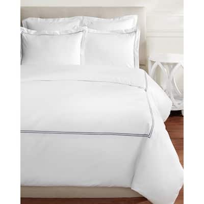 Home Sweet Home Collection Cotton 2 Stripe Embroidery Duvet Set