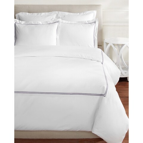 Home Sweet Home Collection Cotton 2 Stripe Embroidery Duvet Set