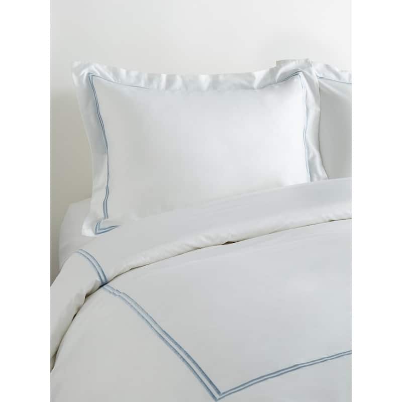 Home Sweet Home Collection Cotton 2 Stripe Embroidery Duvet Set
