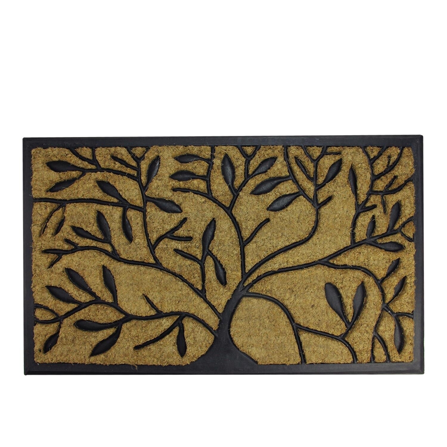 Classic Rubber & Coir Doormats  Ornate Bordered Mat for Outdoors